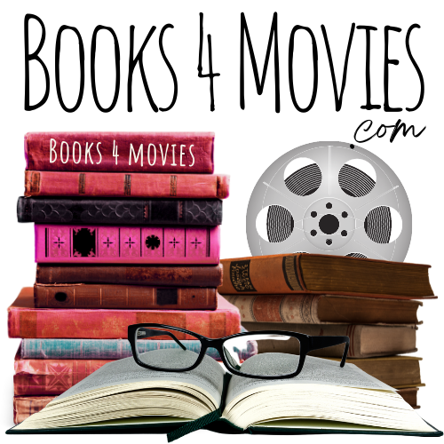 Books4Movies logo graphic with books and a film reel